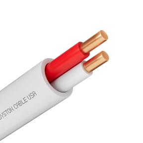 Syston 18/2 Thermostat Doorbell HVAC Heating Control Cable Wire, 18 AWG 2 Conductors 100% Solid Copper Conductors CL3R/FT4/CMR Riser-Rated, UV Resistant RoHS for Low Voltage Applications Use - 20 FT