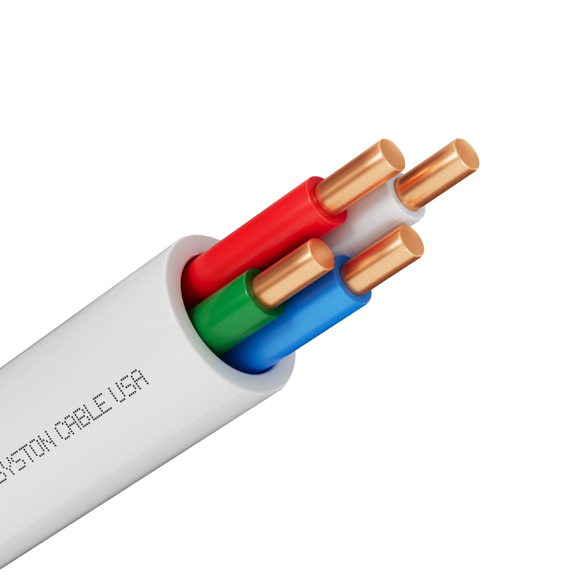 Syston 18/4 Thermostat Doorbell HVAC Heating Control Cable Wire, 18 AWG 4 Conductors 100% Solid Copper Conductors CL3R/FT4/CMR Riser-Rated, UV Resistant RoHS for Low Voltage Applications Use - 50 FT