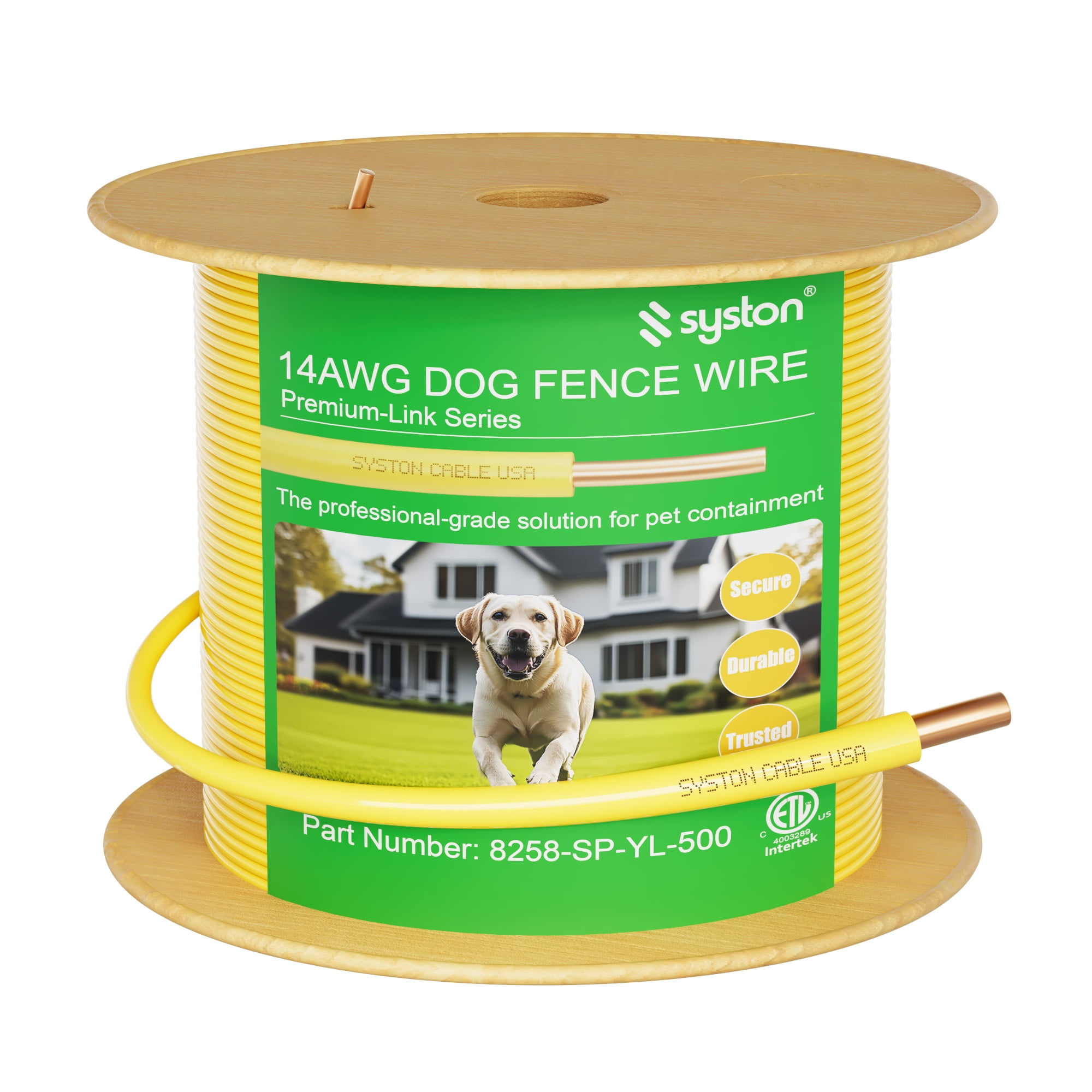 Syston Underground Dog Fence Wire (1000 ft, Yellow), 14 Gauge