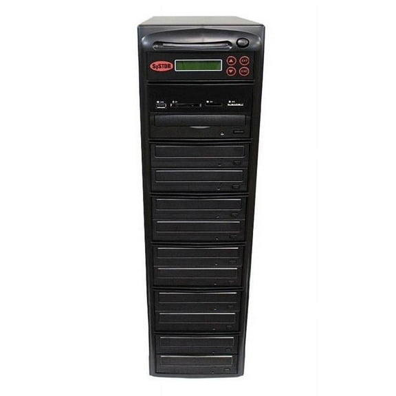 Systor 1-10 Disc Duplicator with USB SD & CF to Disc Backup Copier Tower