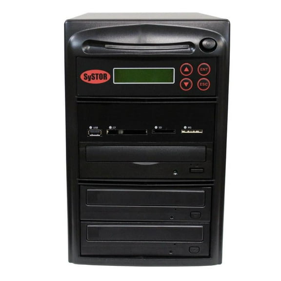 Systor 1:2 Disc Duplicator + USB/SD/CF to Disc Backup Copier Tower