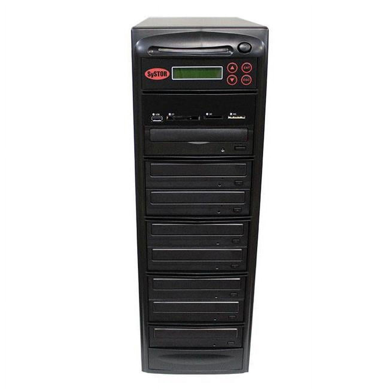 Systor 1-7 Disc Duplicator with USB SD & CF to Disc Backup Copier Tower ...