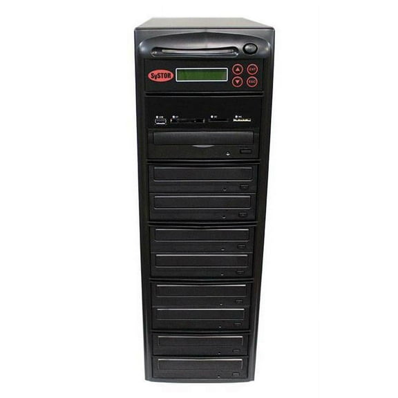 Systor 1-8 Disc Duplicator with USB SD & CF to Disc Backup Copier Tower