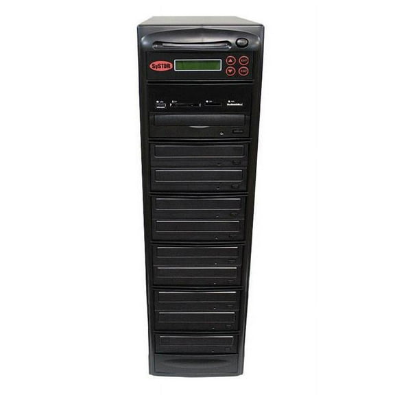 Systor 1-9 Disc Duplicator with USB SD & CF to Disc Backup Copier Tower