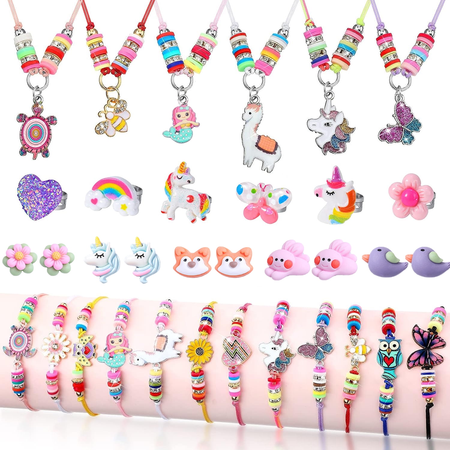 SytleCarry 29 Pcs Kids Jewelry Set, Necklace Ring Bracelet Earring