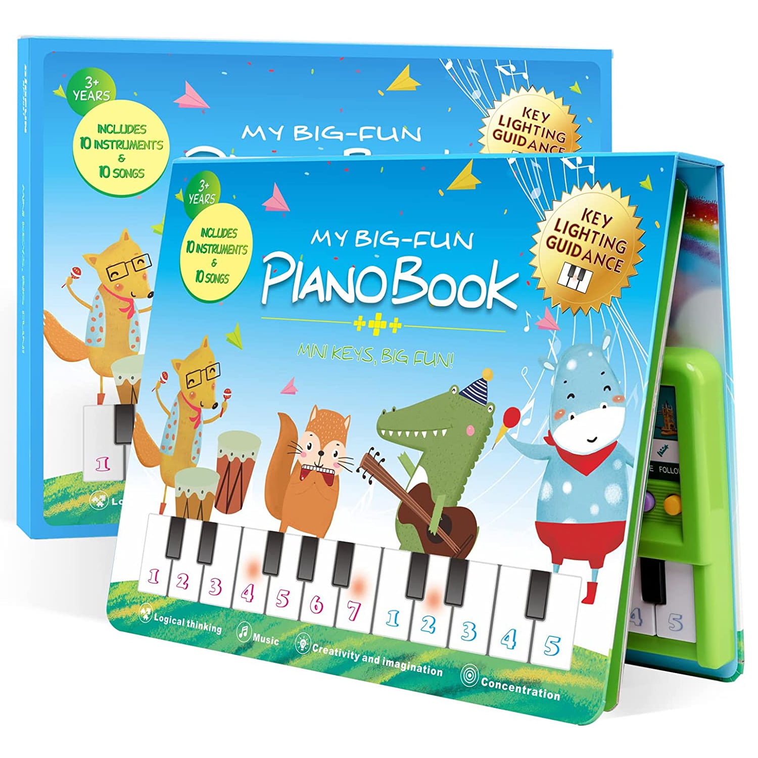 Sytle-Carry My First Piano Book Toy, Musical Toys, Educational Musical Toy  for Toddlers, Toys for Kids Girls Boys 3-6 Years 