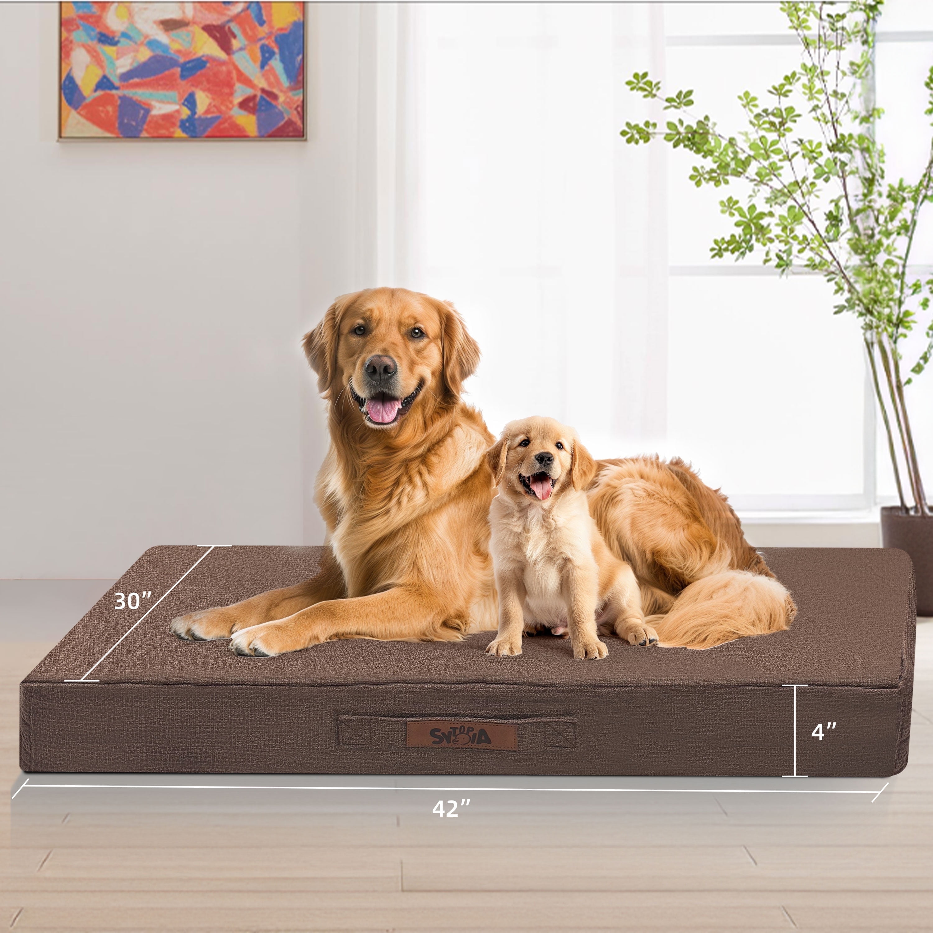 Sytopia Orthopedic XL Dog Bed, Waterproof, Chew-Proof, Egg Crate