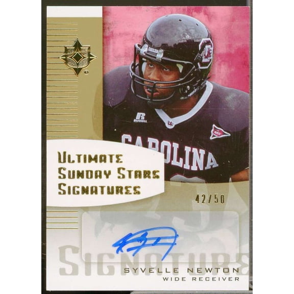 Syvelle Newton Card 2007 Ultimate Collection Sunday Stars Signatures Gold #SSSN