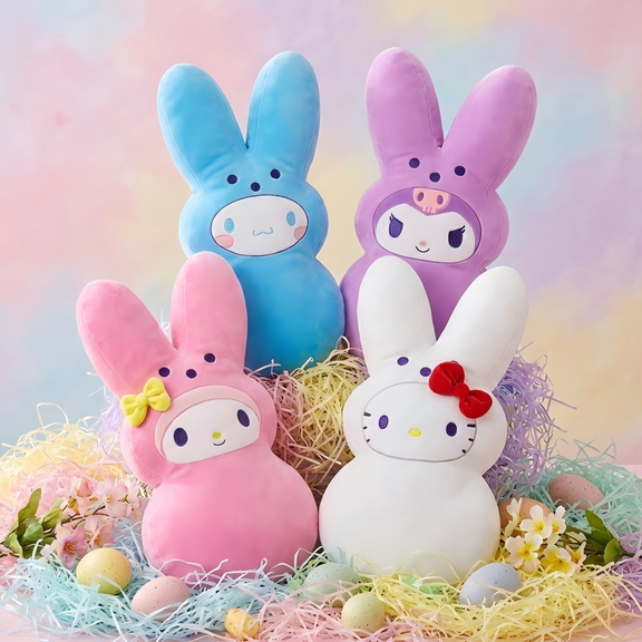 Syznb Easter Bunny Plush Toy 12 Inch  White Cat Soft Stuffed Animal - Blue Rabbit Decorative Pillow for Kids Toddlers Girls Easter Basket Stuffers Spring Holiday Gift Decor(Pink Rabbit)