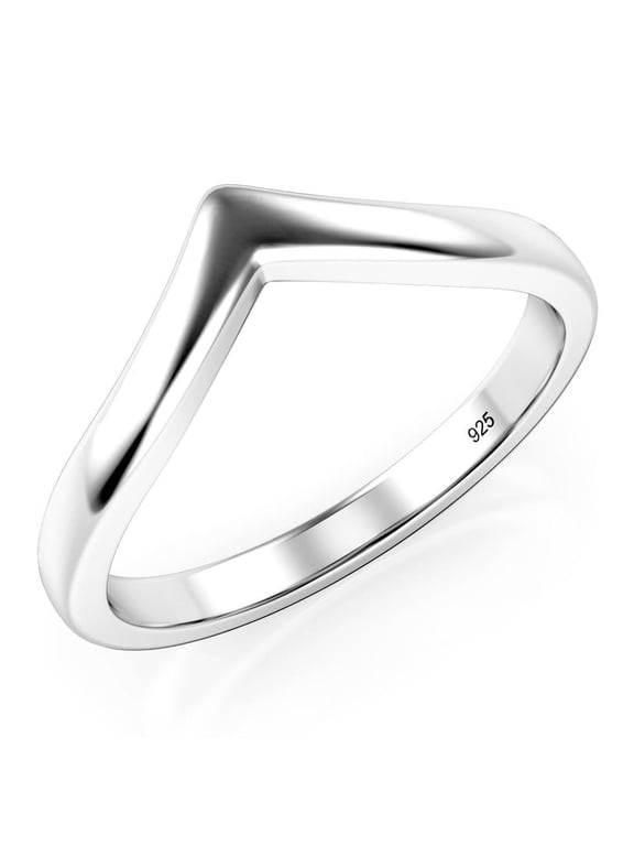 Sz 11 Sterling Silver 925 Chevron Stackable Ring