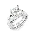 thumbnail image 1 of Sz 12 Sterling Silver 2Pcs 925 CZ Cubic Zirconia Engagement Wedding Band Ring Insert Set, 1 of 4