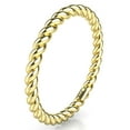thumbnail image 1 of Sz 4.0 Solid 10K Yellow Gold 2MM Eternity Rope Comfort Fit Wedding Band Ring, 1 of 5