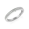 thumbnail image 1 of Sz 4 Sterling Silver 2MM 925 CZ Cubic Zirconia Eternity Wedding Band Ring, 1 of 3