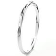 thumbnail image 1 of Sz 5.0 Solid 10K White Gold 2MM Twisted Vine Eternity Stackable Comfort Fit Wedding Band Ring, 1 of 5