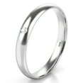 thumbnail image 1 of Sz 5.0 Solid 10K White Gold Diamond 3MM Dome Wedding Anniversary Comfort Fit Band Ring, 1 of 4