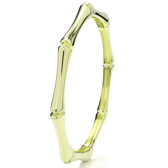 Sz 5.0 Solid 10K Yellow Gold 2MM Bamboo Eternity Stackable Comfort Fit Wedding Band Ring