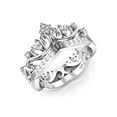thumbnail image 1 of Sz 6 Sterling Silver Cubic Zirconia Princess Crown CZ Band Ring, 1 of 2