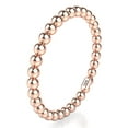 thumbnail image 1 of Sz 7.0 Solid 10K Rose Gold 2MM Eternity Bead Comfort Fit Wedding Band Ring, 1 of 5