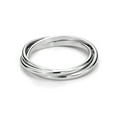 thumbnail image 1 of Sz 7.0 Sterling Silver Triple Interlocked Rolling High Polish Plain Dome Tarnish Resistant Wedding Band Ring, 1 of 2