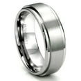 thumbnail image 1 of Sz 7.5 Men's Titanium 8MM Flat High Polish/Brush Finish Wedding Band Ring, 1 of 1