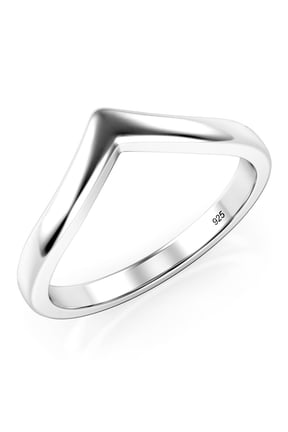 Sz 7 Sterling Silver 925 Chevron Stackable Ring