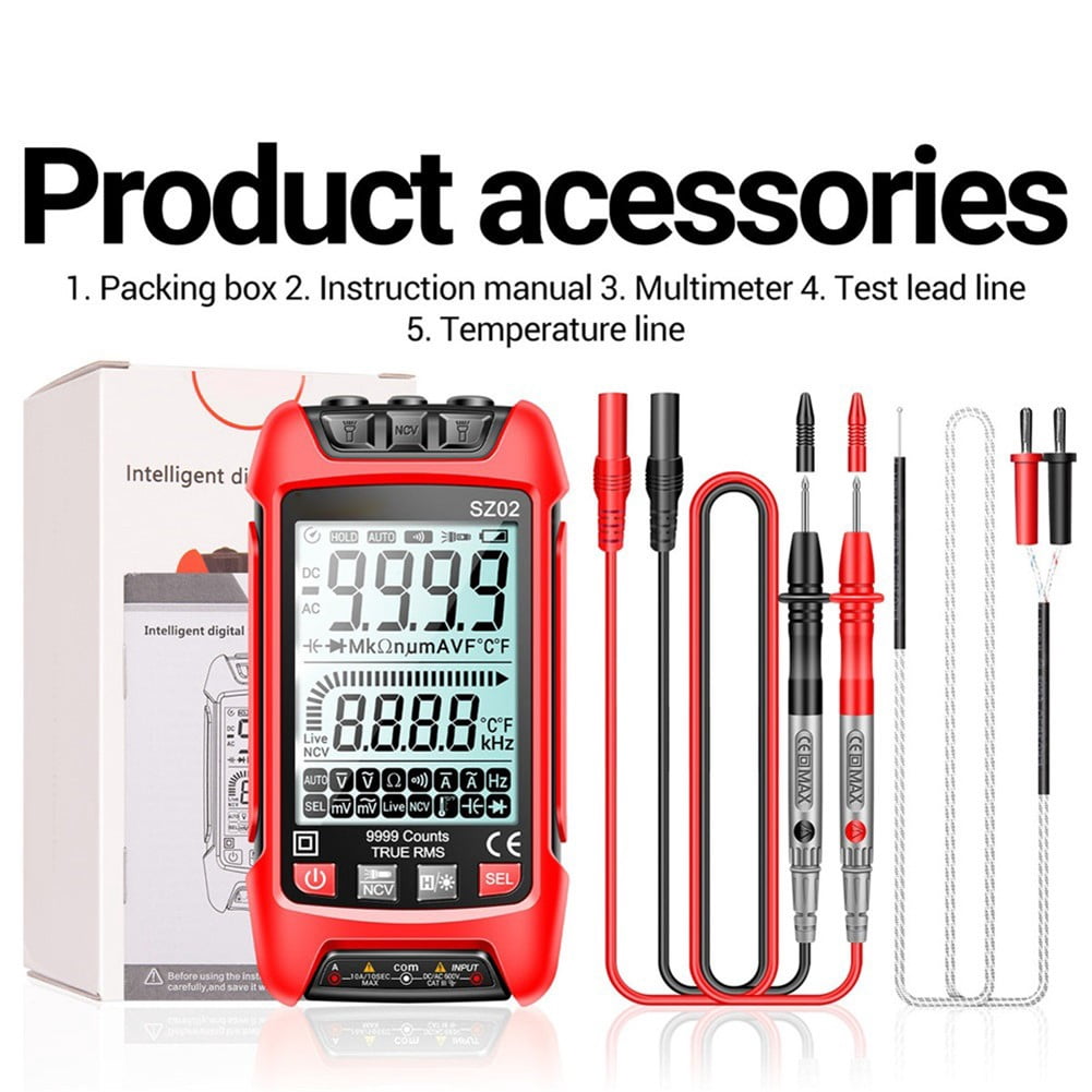 Smart Automatic Multimeter SZ02 Smart Digital Multimeter 6000 Counting RMS Automatic Capacitance ...