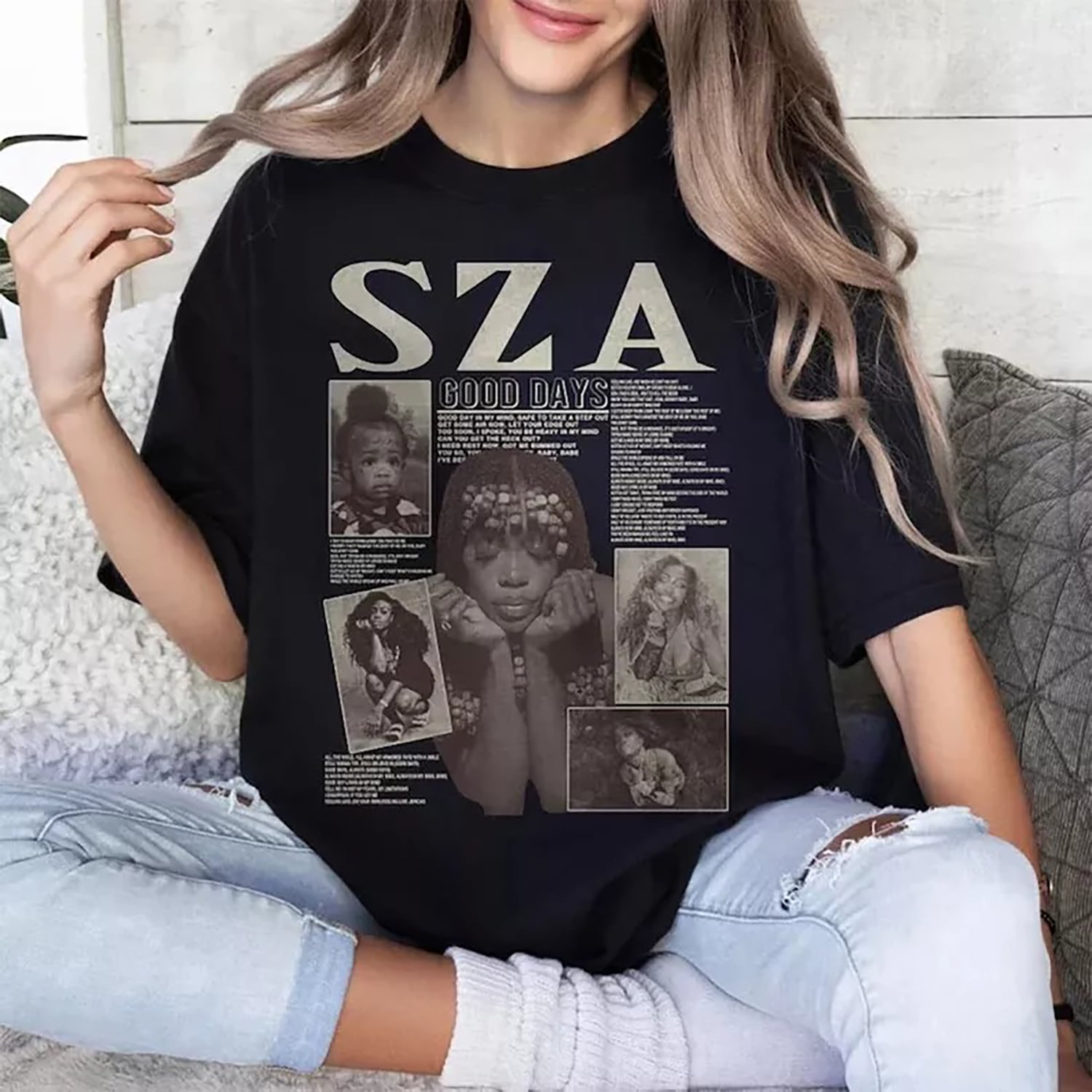 Sza Lyrics TShirt, SZA Good Days, SZA tour 2024 shirt