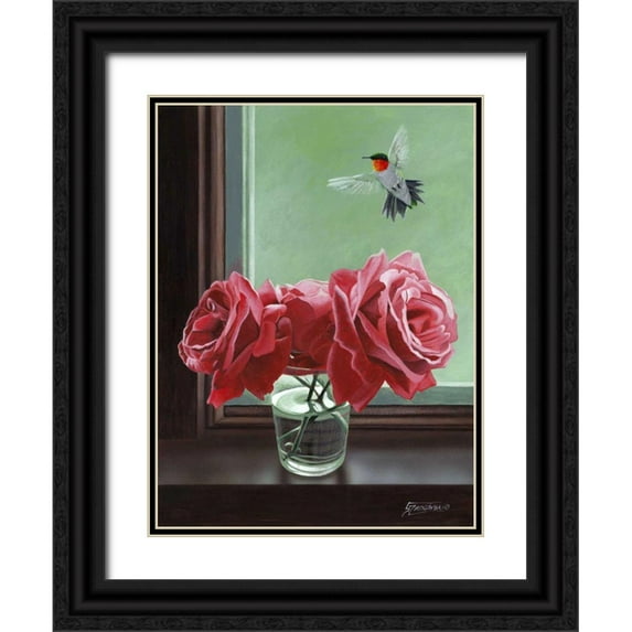 Szatkowski, Fred 12x14 Black Ornate Wood Framed with Double Matting Museum Art Print Titled - Window Shopping