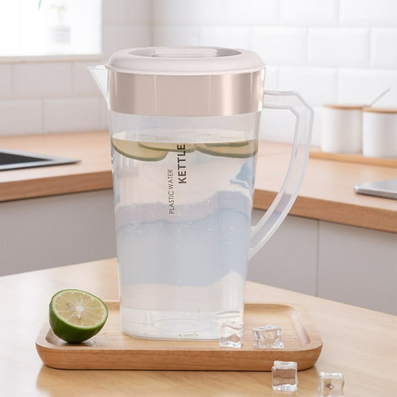 Szbaoan 1.3L Refrigerator Water Dispenser Pitcher with Built-in Filter and Faucet Large Capacity BPA Free Plastic for Fruit Infused Iced Tea Lemonade Beverage Storage 18.5x13x11.2cm