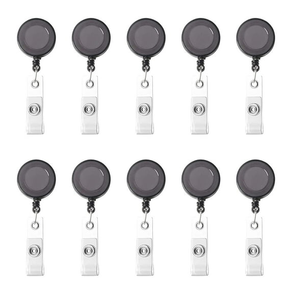 Szbaoan 10-Piece Retractable Badge Reel Set, ID Card Holder with Clip for Work Security, 65cm Extendable Lanyard, 10 Color Options, Portable for Nurses Teachers, Durable Spring Mechanism