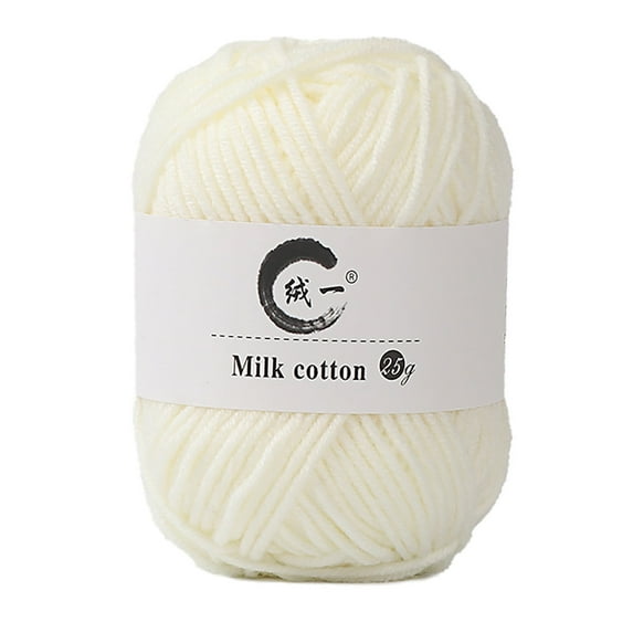 Szbaoan 25g Milk Cotton Yarn for Hand Knitting and Crochet DIY Projects Soft Baby Weight for Sweaters Hats Toys Amigurumi with 65 Meters Length per Skein Machine Washable with Multiple Color Options