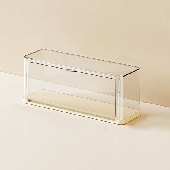 Szbaoan Dust Proof PET Plastic Display Case with Stackable Design, 30.4x12x9.4cm Figurine Showcase for Collectibles, Dolls and Action Figures, Clear Protection Box with Secure Lid