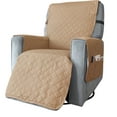 thumbnail image 1 of Szbaoan L-Size Waterproof Recliner Cover - Anti-Slip Sofa Protector, Pet-Friendly Blanket, 100% Polyester with 6 Pockets, for Massage Rocking Chairs, Stretchable Furniture Shield, Khaki, 1 of 4