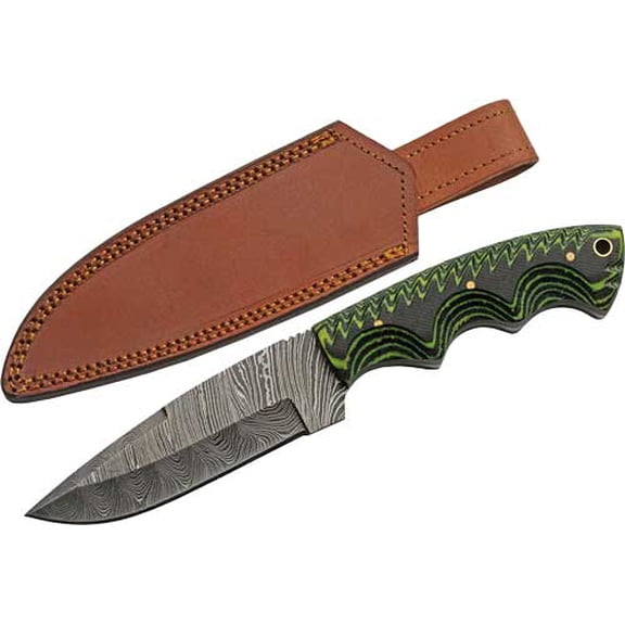 Szco Rite Edge 5" Tree Ridge - Micarta Damascus Cp W/sheath