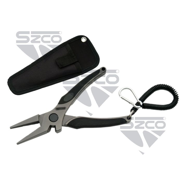 SZCO 7.5-Inch Heritage Fishing Pliers Stainless Steel Saltwater Resistant Multi-Tool Includes Nylon Sheath, Coiled  and Carabiner