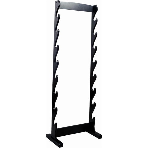 SZCO 8-Tier Wooden Sword Floor Stand, Large Solid Wood Vertical Rack, Holds 8 Swords for Home Display and Collector Storage