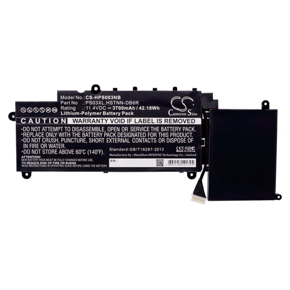 Szdcoo HSTNN-DB60, HSTNN-DB6O, HSTNN-DB6R, hstnn-db6r-1, PL03, PL03043-PR, PS03043XL, PS03043XL-PR, PS03XL, 3700mAh Battery Replacement for HP