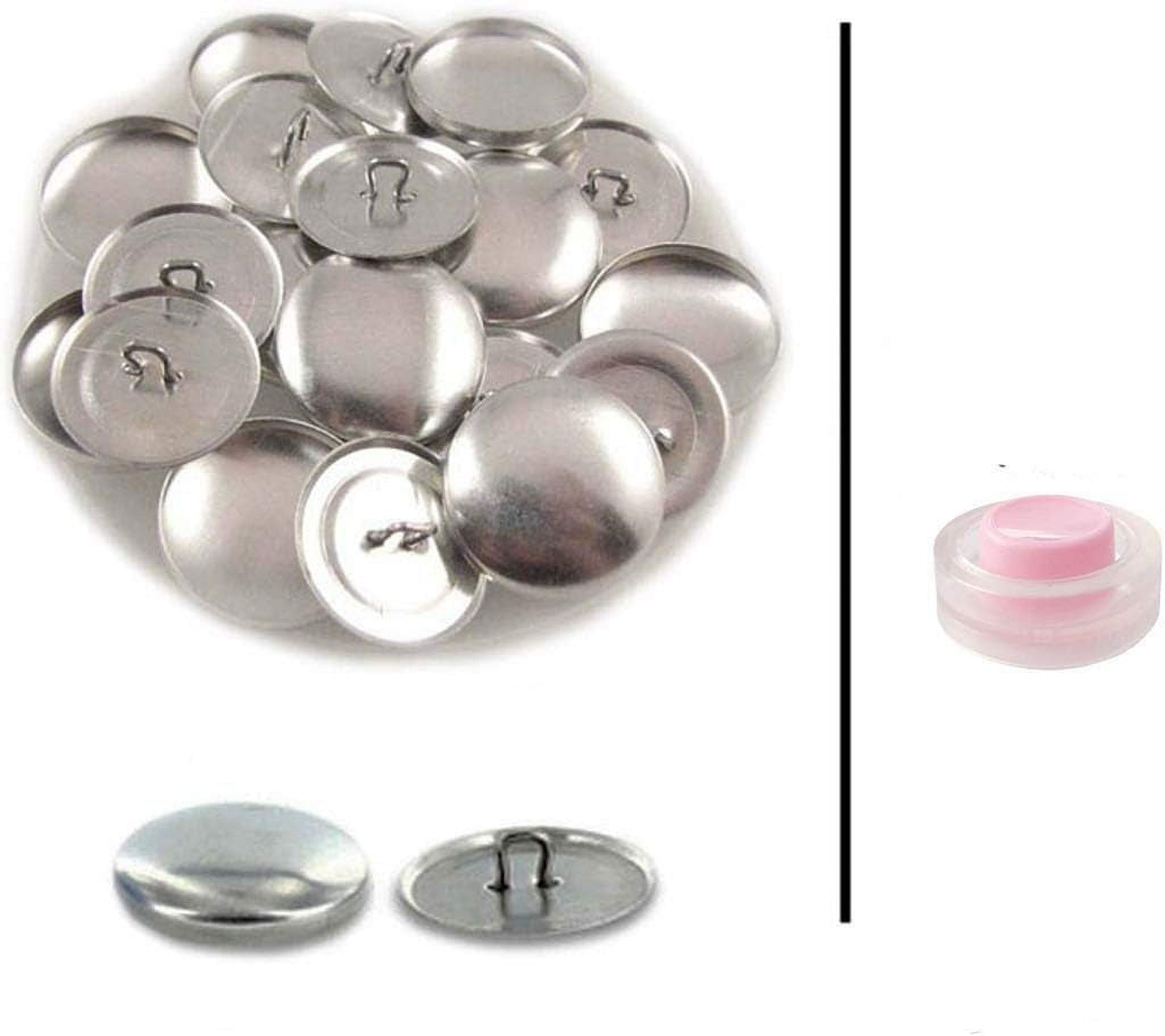 Sze 60 (1 1/2") Buttons to Cover/Self Cover Buttons wth Wre Backs by     - Qty 25 (wth Assembly Tool)
