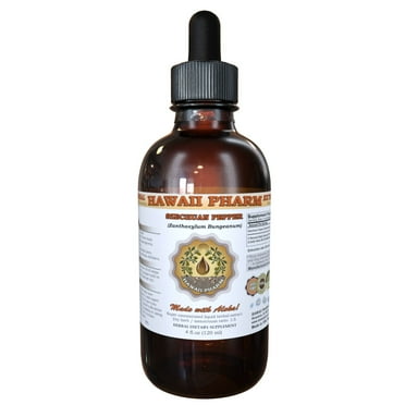 Szechuan Pepper (Zanthoxylum Bungeanum) Tincture, Organic Dried Berry Husk Liquid Extract, Hua Jiao, Herbal Supplement 2 oz