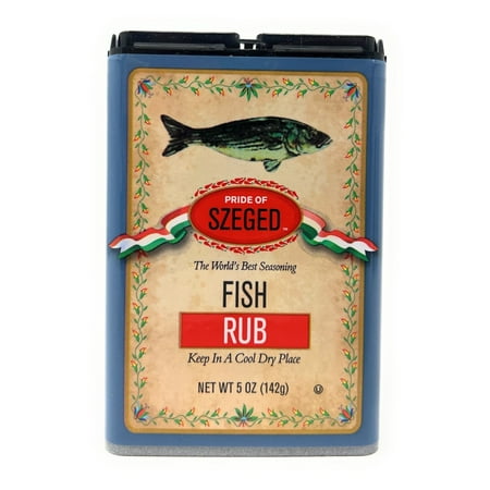 Szeged Fish Rub, Gourmet Seasoning, 5 oz tin - 2 Pack