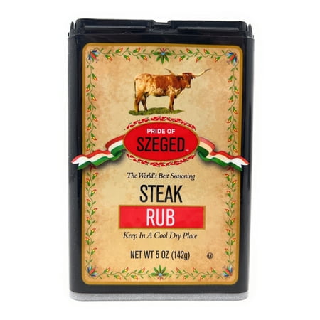 Szeged Steak Rub, Gourmet Seasoning, 5 oz tin - 2 Pack
