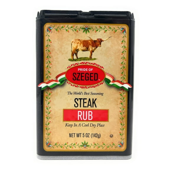 Szeged Steak Rub, Gourmet Seasoning, 5 oz tin - 2 Pack