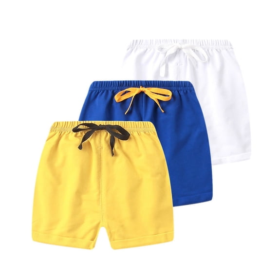 Szhihuiw 3 Pack Shorts for Girls Lightweight Casual Drawstring High Waisted Summer Shorts Kids for 1-6Years