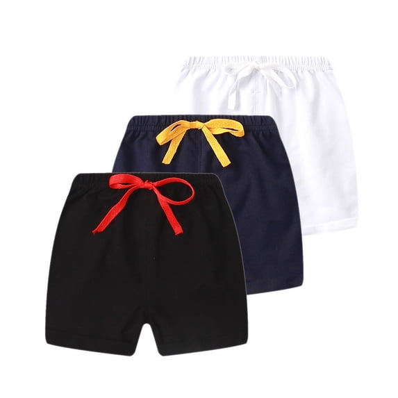 Szhihuiw 3 Pack Shorts for Girls Lightweight Casual Drawstring High Waisted Summer Shorts Kids for 1-6Years