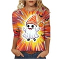 thumbnail image 1 of Szhihuiw Halloween Cute Shirts for Women Dressy Casual Blouses Plus Size Fashion Crew Neck 3/4 Sleeve Tops, 1 of 5