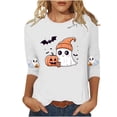 thumbnail image 1 of Szhihuiw Halloween Womens Tops Plus Size Fashion Lightweight Crew Neck 3/4 Sleeve Shirts Dressy Casual Blouses, 1 of 6