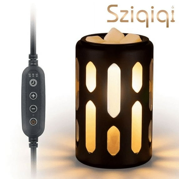 Sziqiqi 6.3" Wax Melt Warmer with Timer: Black Electric Candle Warmer for Kitchen Fragrance Metal Tart Burners Industrial Decor