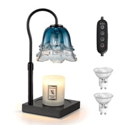 Sziqiqi Blue Candle Warmer Energy-Saving Wax Melter with Timer Adjustable Brightness Long-Lasting Scent Perfect Gift for Mom, Women, Christmas Decor