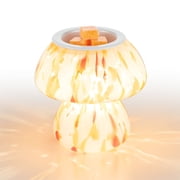 Sziqiqi Cute Orange Mushroom Wax Melt Warmer Scentsy Wax Melter for Home Decor Mothers Day Gift for Women Unique Mushroom Design with Fragrance Candle Lamp
