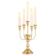Sziqiqi Gold Candelabras 5 Arms Candle Holders for Table Centerpiece